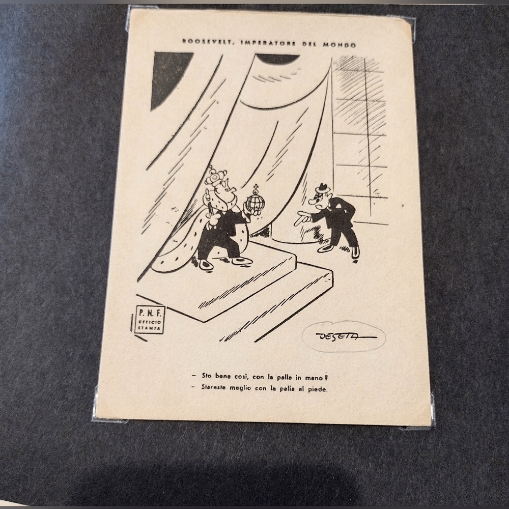 Vintage Satirical Roosevelt Policy Postcard